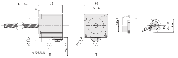 86外部驱动丝杆电机 86外部驱动丝杆电机